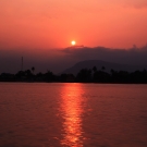 Sunset over Kampot river, Cambodia