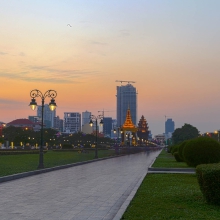 Early evening in Phnom Penh, Cambodia