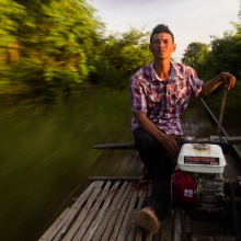 Bamboo train in Battambang, Cambodia