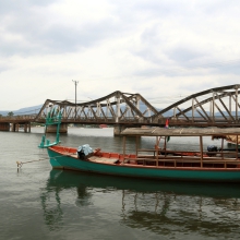 Kampot old bridge, Cambodia
