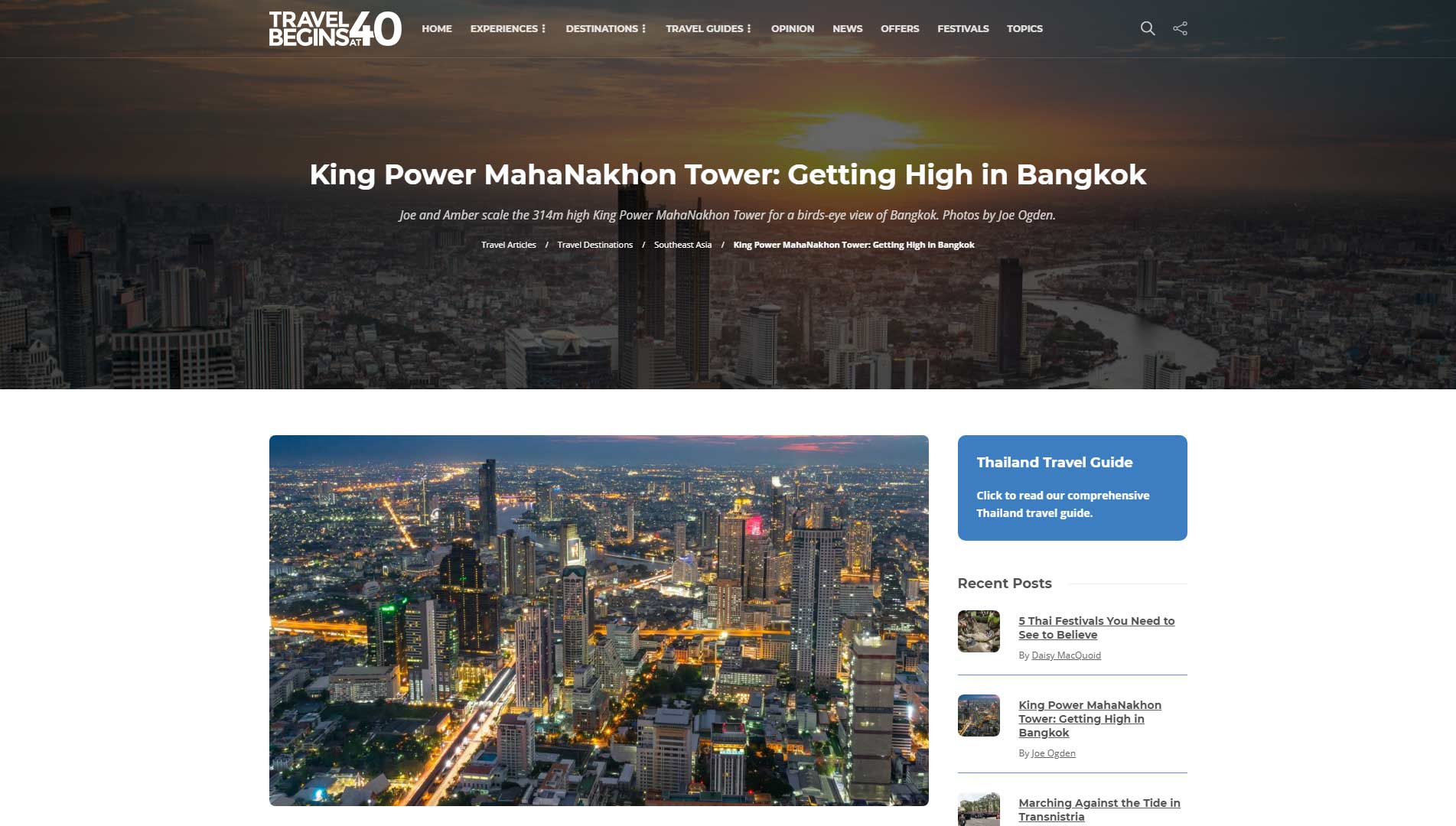 Scaling the King Power MahaNakhon Tower in Bangkok